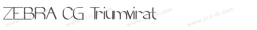 ZEBRA CG Triumvirat字体转换